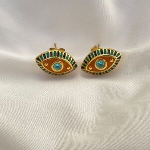Ramla Brown Eye Stud Earrings